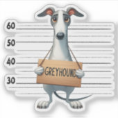 Stoute Windhond Sticker (Voorkant)