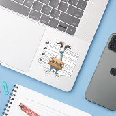 Stoute Windhond Sticker (Laptop met iPhone)