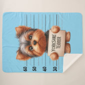 Stoute Yorkshire Terrier Sherpa Deken (Voorkant (horizontaal))