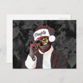 Stoute Zombie Kerst Postkaart Feestdagenkaart (Voorkant / Achterkant)