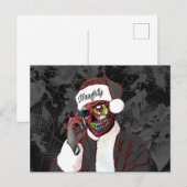 Stoute Zombie Kerstkaart Feestdagenkaart (Voorkant / Achterkant)