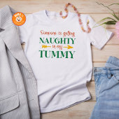 Stoute zwangerschapsaankondiging Kerstmis T-shirt