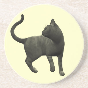 Stoute Zwarte Kat Onderzetter