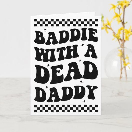 Stouterd met een dode papa kaart (Gele Bloem)