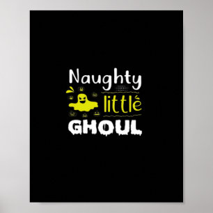 Stoutig Klein Ghoul Grappig Halloween-ontwerp Poster