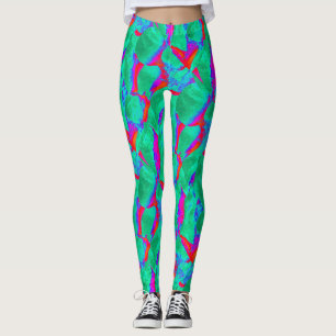 stoutmoedig abstract ontwerp rood leggings