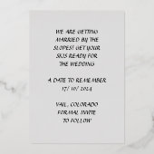 STOUTMOEDIG | Elegant & Modern Goud Save The Date Folie Uitnodiging (Achterkant)