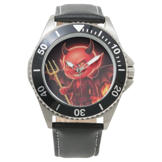 Stoutmoedig klein Duiveltje Horloge (Voorkant)