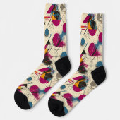 Stoutmoedige Abstracte Sokken in Magenta, Sinaasap (Links)