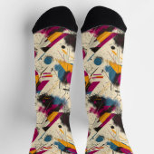 Stoutmoedige Abstracte Sokken in Magenta, Sinaasap (Top)