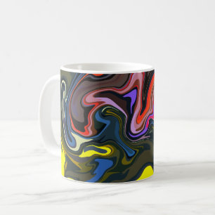 Stoutmoedige Abstracte wervelingen met aardse en l Koffiemok