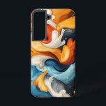 stoutmoedige bloei samsung galaxy hoesje<br><div class="desc">Rijkelijk verzadigde bloemblaadjes bloeien zelfverzekerd over zwart.</div>