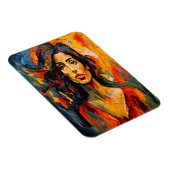 Stoutmoedige expressionistische vrouw Abstracte po Magneet (Rechterzijde)