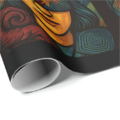 Stoutmoedige, gezichtsloze figuur met handen cadeaupapier (Rol Hoek)