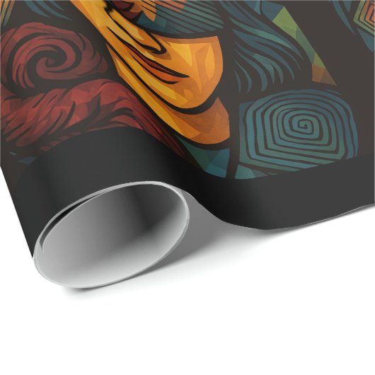 Stoutmoedige, gezichtsloze figuur met handen cadeaupapier (Rol Hoek)