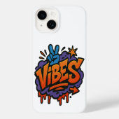 Stoutmoedige graffiti "Vibes" Street Art Case-Mate iPhone Case (Achterkant)