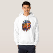 Stoutmoedige graffiti "Vibes" Street Art Hoodie (Voorkant volledig)