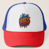 Stoutmoedige graffiti "Vibes" Street Art Trucker Pet (Voorkant)