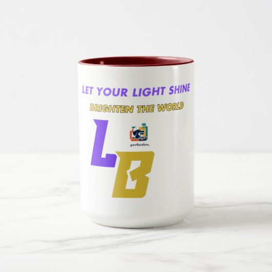 stoutmoedige grandeur | Crimson en goud Abstract Mok (Midden)