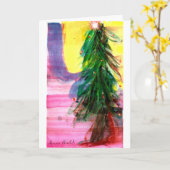 Stoutmoedige hedendaagse kerstboom schittert van v kaart (Gele Bloem)