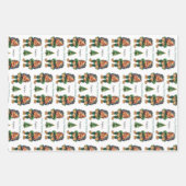 Stoutmoedige Kerstman Trol en Boom Plezier  Inpakpapier Vel (Voorkant)