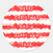 stoutmoedige moderne rood geschilderde sint vrolij ronde sticker (Voorkant)