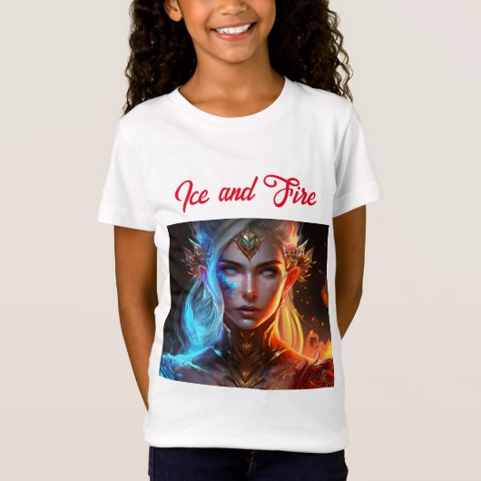 stoutmoedige, mooie kleur, griezelig ijsvuur t-shirt (Voorkant)