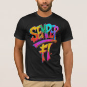 Stoutmoedige Semper Fi Graffiti T-shirt Militaire (Voorkant)