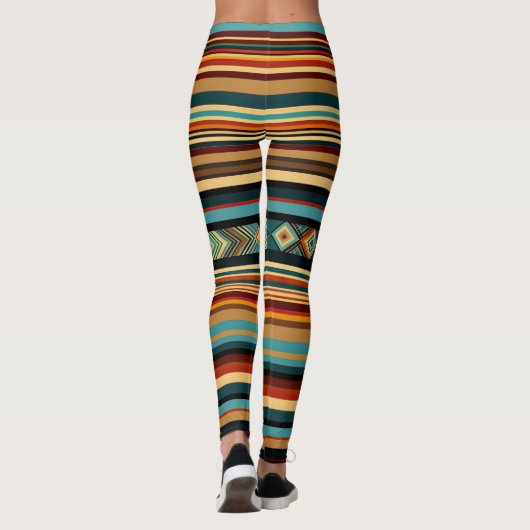 Stoutmoedige tribale symmetrie leggings (Achterkant)