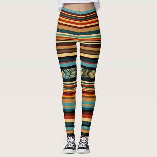 Stoutmoedige tribale symmetrie leggings (Voorkant)