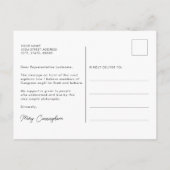 Stoutmoedige typografie Neem de hoge weg Briefkaart (Achterkant)