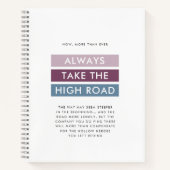 Stoutmoedige typografie Neem de hoge weg Notitieboek (Voorkant)