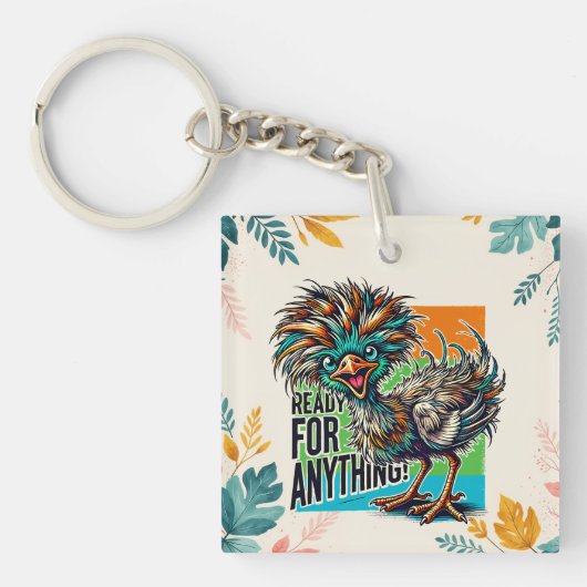 Stoutmoedige Vogel Sleutelhanger (voorkant)
