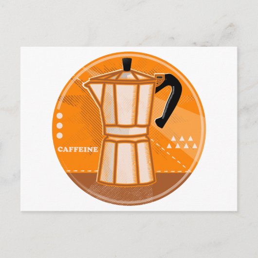 Stove bovenespresso-potretro briefkaart (Voorkant)