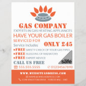 Stove brander, gasingenieur en -leverancier Advert Flyer (Voorkant)