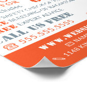 Stove brander, gasingenieur en -leverancier Advert Poster (Hoek)