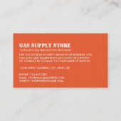 Stove brander, gasingenieur en -leverancier visitekaartje (Achterkant)