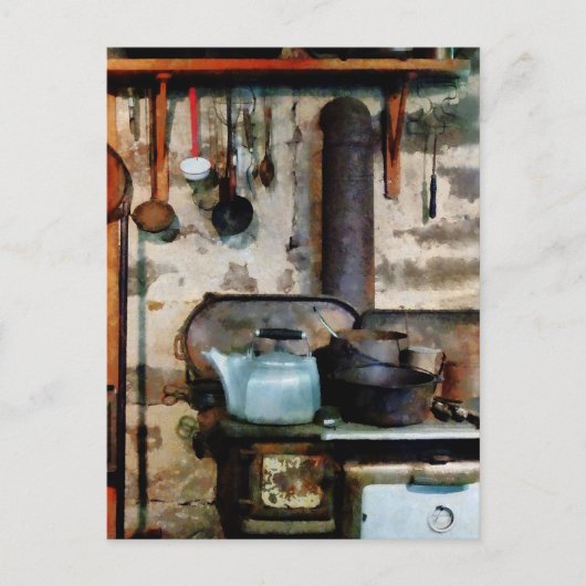 Stove met Tea Kettle Briefkaart (Voorkant)