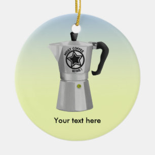Stove top expresso maker Moka Coffee Pot Keramisch Ornament