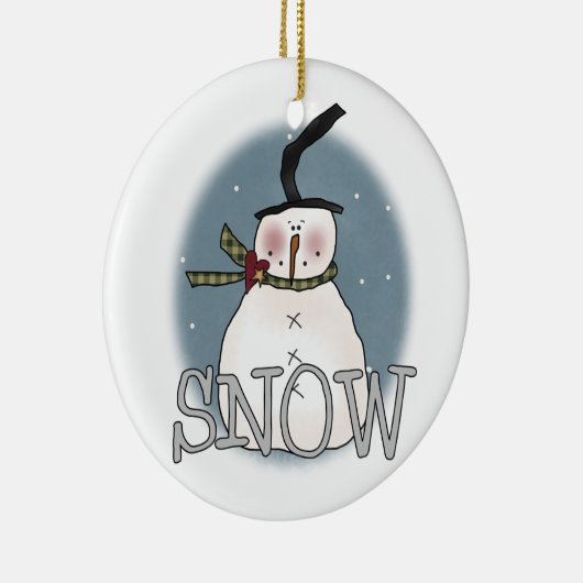 Stovepipe Pet Sneeuwman Keepsake Ornament (Rechts)