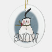 Stovepipe Pet Sneeuwman Keepsake Ornament (Links)