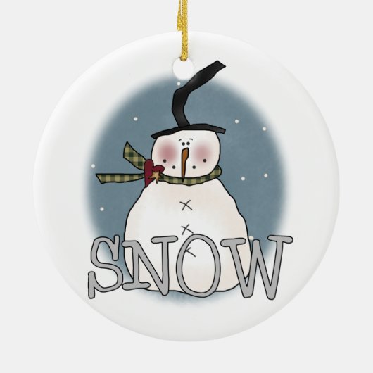 Stovepipe Pet Sneeuwman Keepsake Ornament (Achterkant)