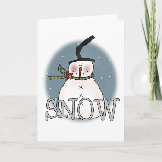 Stovepipe Pet Snowman Feestdagen Kaart (Voorkant)