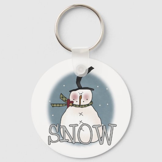 Stovepipe Pet Snowman T-shirts en cadeautjes Sleutelhanger (Voorkant)