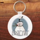 Stovepipe Pet Snowman T-shirts en cadeautjes Sleutelhanger (Voorkant)