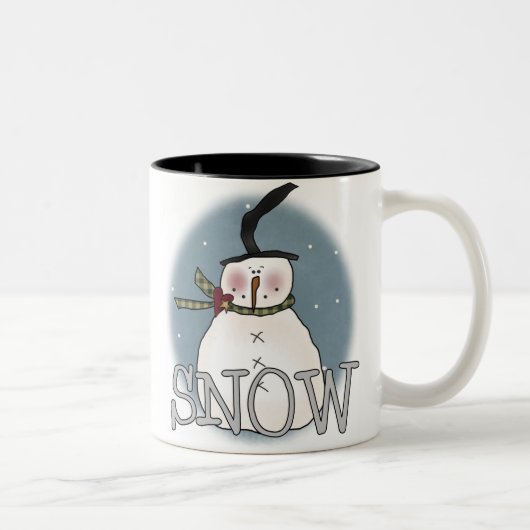 Stovepipe Pet Snowman Tweekleurige Koffiemok (Rechts)