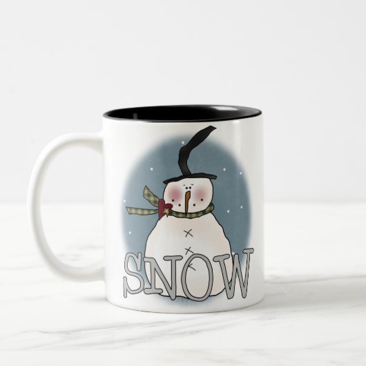 Stovepipe Pet Snowman Tweekleurige Koffiemok (Links)