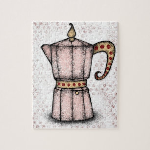 Stovetop Espresso Maker Jigzaag Puzzle Legpuzzel