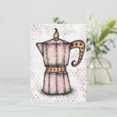 Stovetop Espresso Maker Wenskaart Kaart (Staand voorkant)