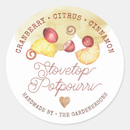 Stovetop Potpourri Classic Round Sticker